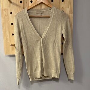 Banana Republic Shimmering Gold Cardigan